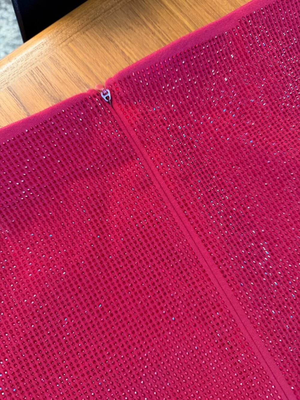 NEW STUNNING Akira Ruby Red Rhinestone Pencil Skirt - XL - Picture 16 of 17